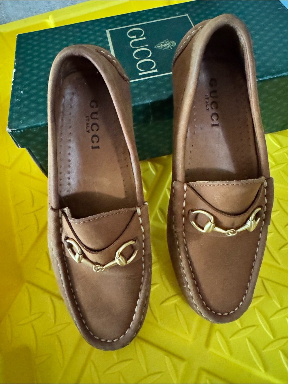 Gucci Tan Leather Horsebit Loafers - Picture 4 of 7
